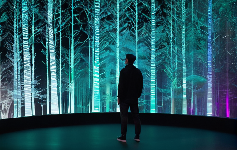 연극배우와 음향의 중요성 - **Prompt:** A striking close-up portrait of a young adult actor's face on a dimly lit stage. The dra...