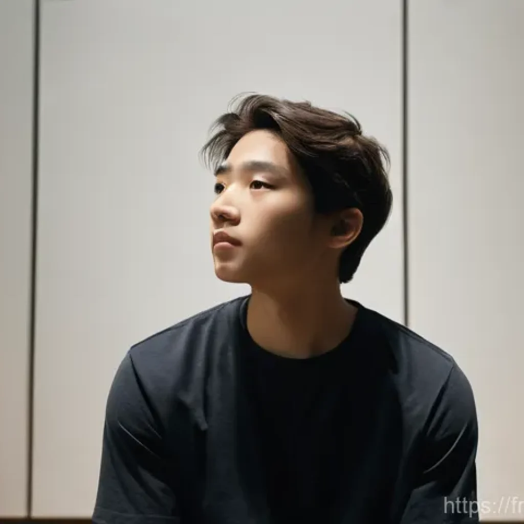 연극배우의 메소드 연기 접근법 - **Prompt:** A young adult actor, gender-neutral in appearance, sits introspectively in a minimalist,...