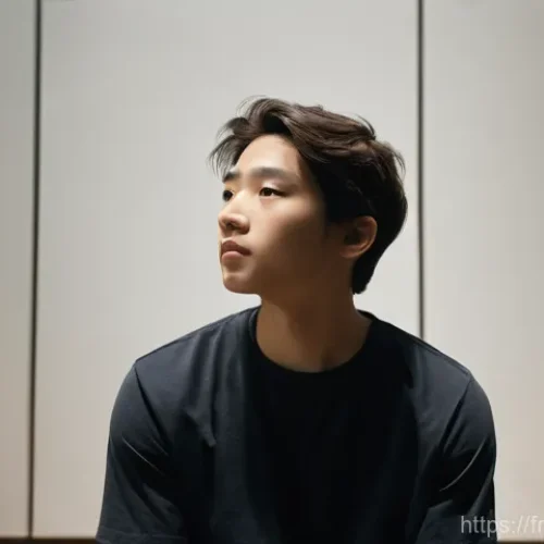 연극배우의 메소드 연기 접근법 - **Prompt:** A young adult actor, gender-neutral in appearance, sits introspectively in a minimalist,...