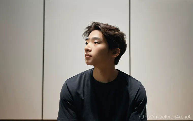 연극배우의 메소드 연기 접근법 - **Prompt:** A young adult actor, gender-neutral in appearance, sits introspectively in a minimalist,...